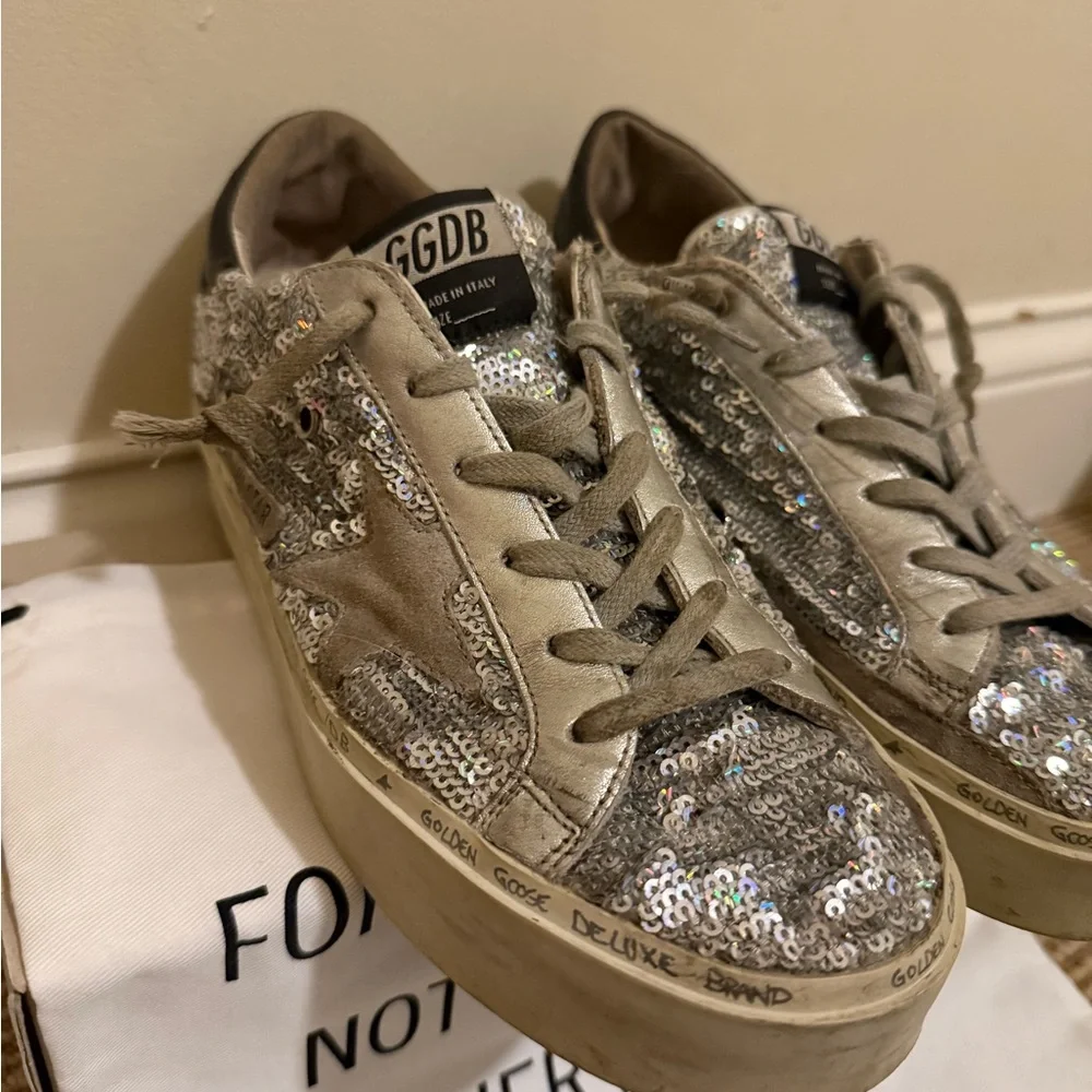 Golden Goose Sequin Size 38 Hi Star - Picture 4 of 6